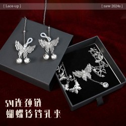 【情趣內(nèi)衣】霏慕SM連頸鏈可調(diào)節(jié)蝴蝶鈴鐺乳夾7613